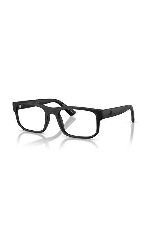Armani Exchange 54mm Rectangle Optical Glasses In Black