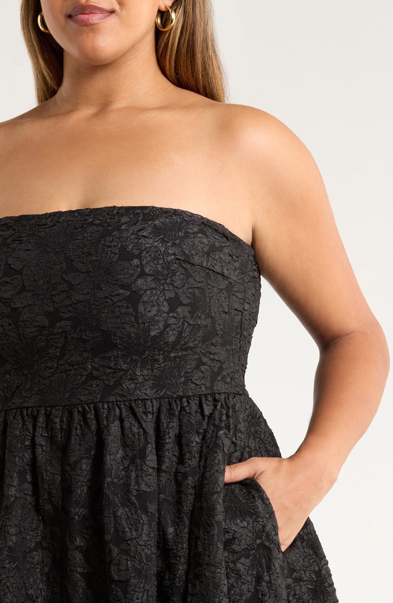 SUGARLIPS Arielle Floral Jacquard Midi Dress, Alternate, color, 