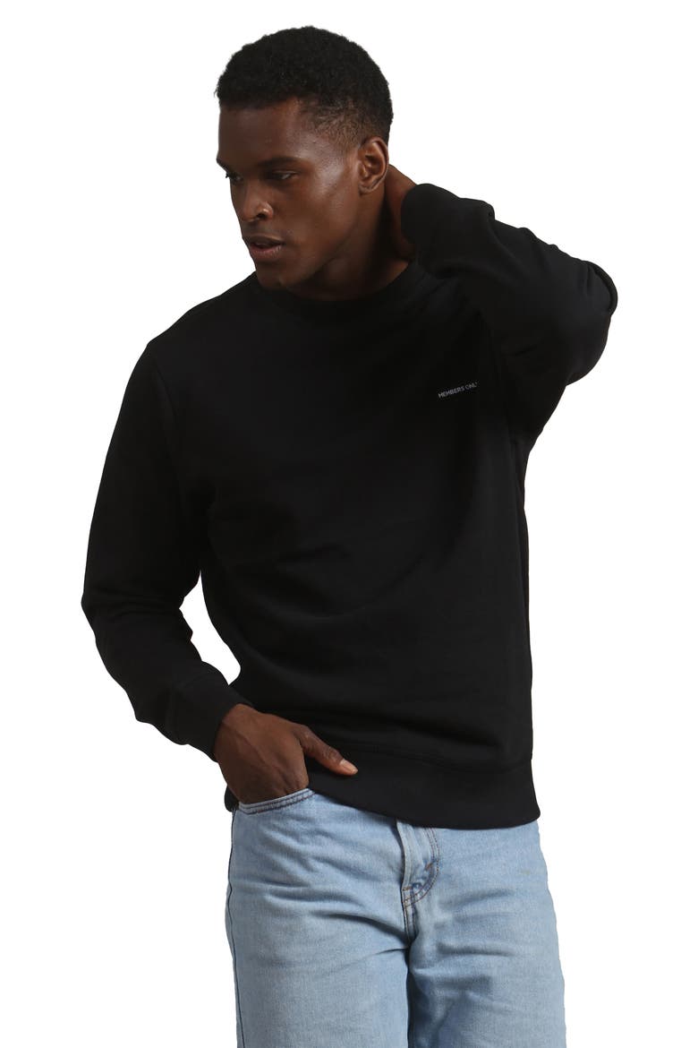 Preston Crew Neck Sweatshirt, Main, color, Black