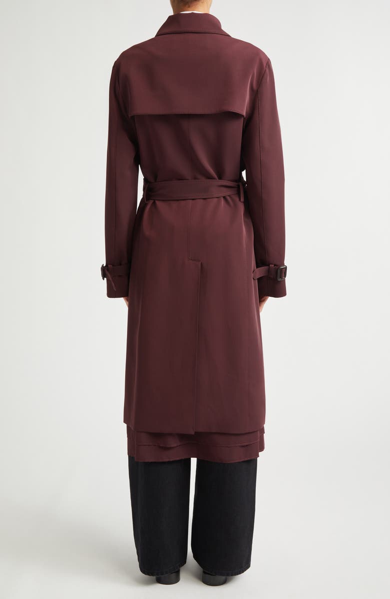 MONSE Layering Trench Coat, Alternate, color, Burgundy