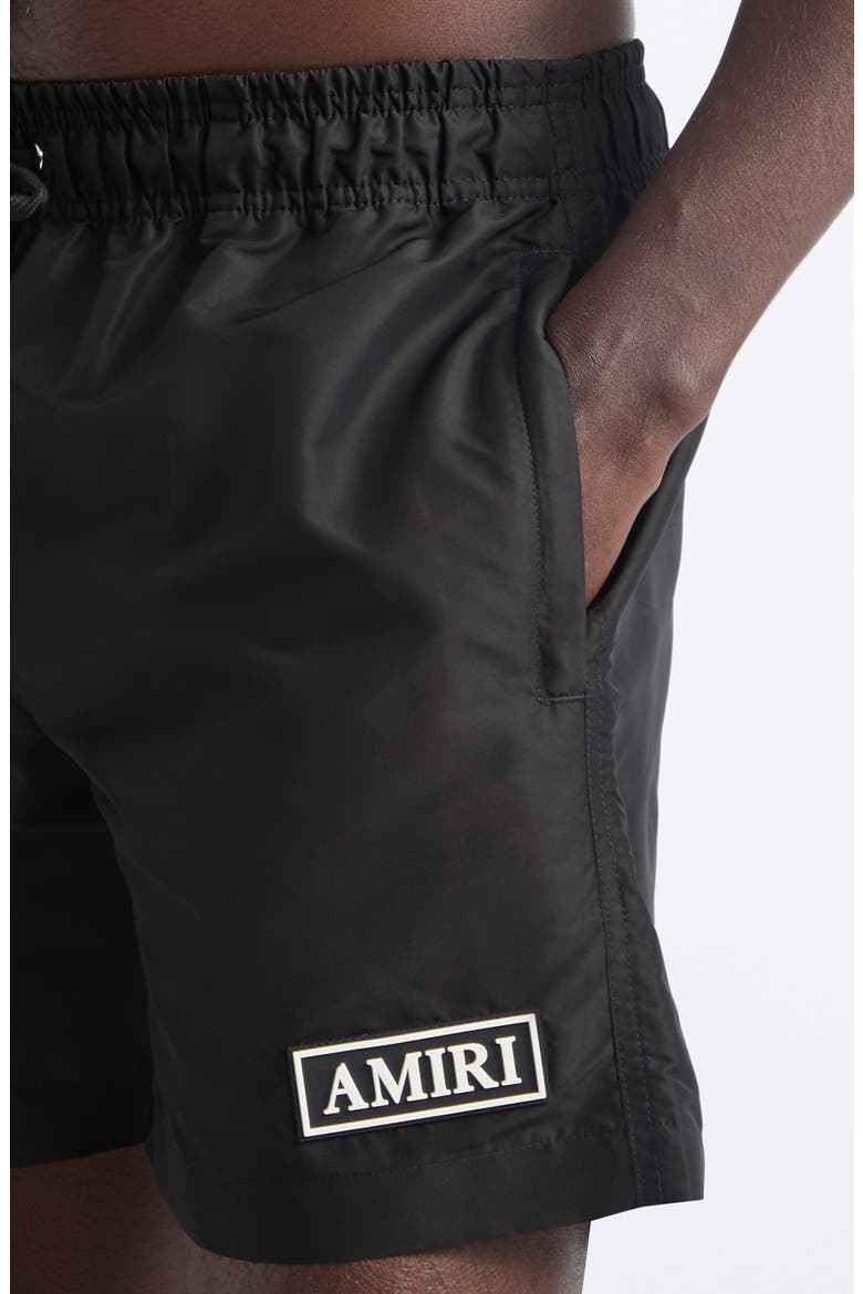 Patch Swim Trunks, Alternate, color, BLACK