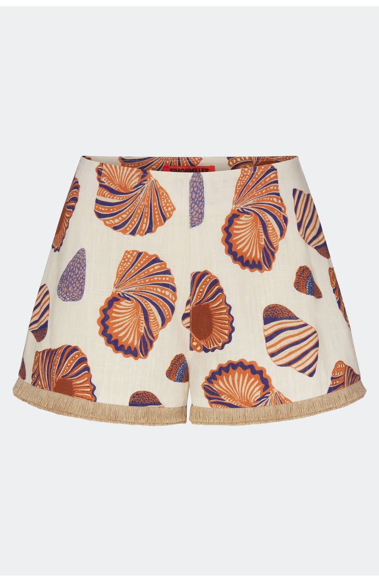 SIMONMILLER Mina Linen Fringe Short, Alternate, color, Natural Shell