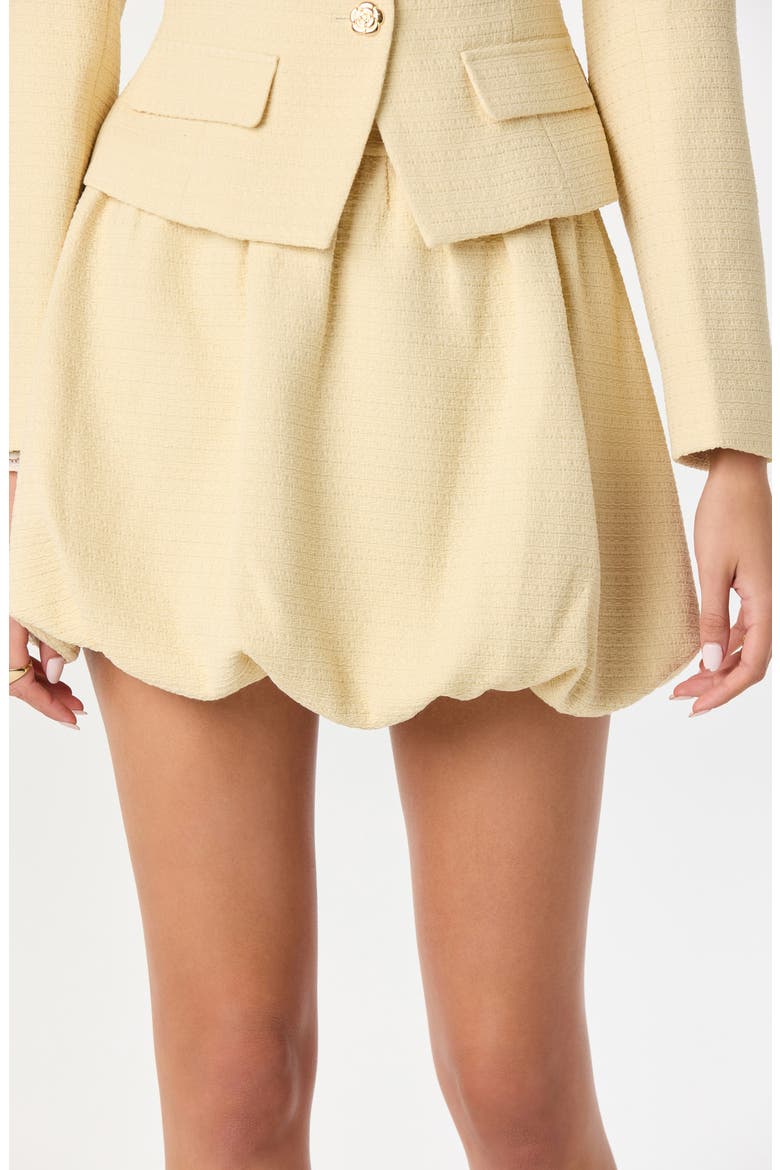 Tweed Bubble Hem Miniskirt, Alternate, color, YELLOW