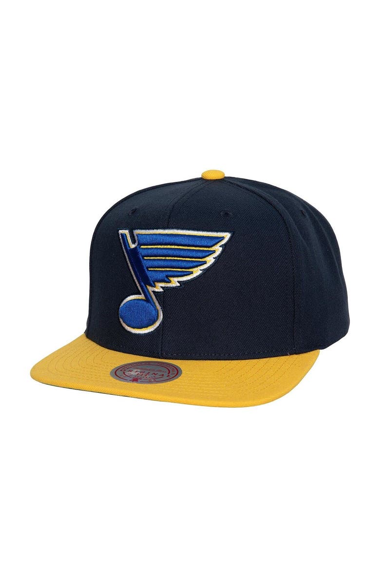 Mitchell & Ness Men's Mitchell & Ness Navy St. Louis Blues Core Team Ground 2.0 Snapback Hat, Main, color, Navy