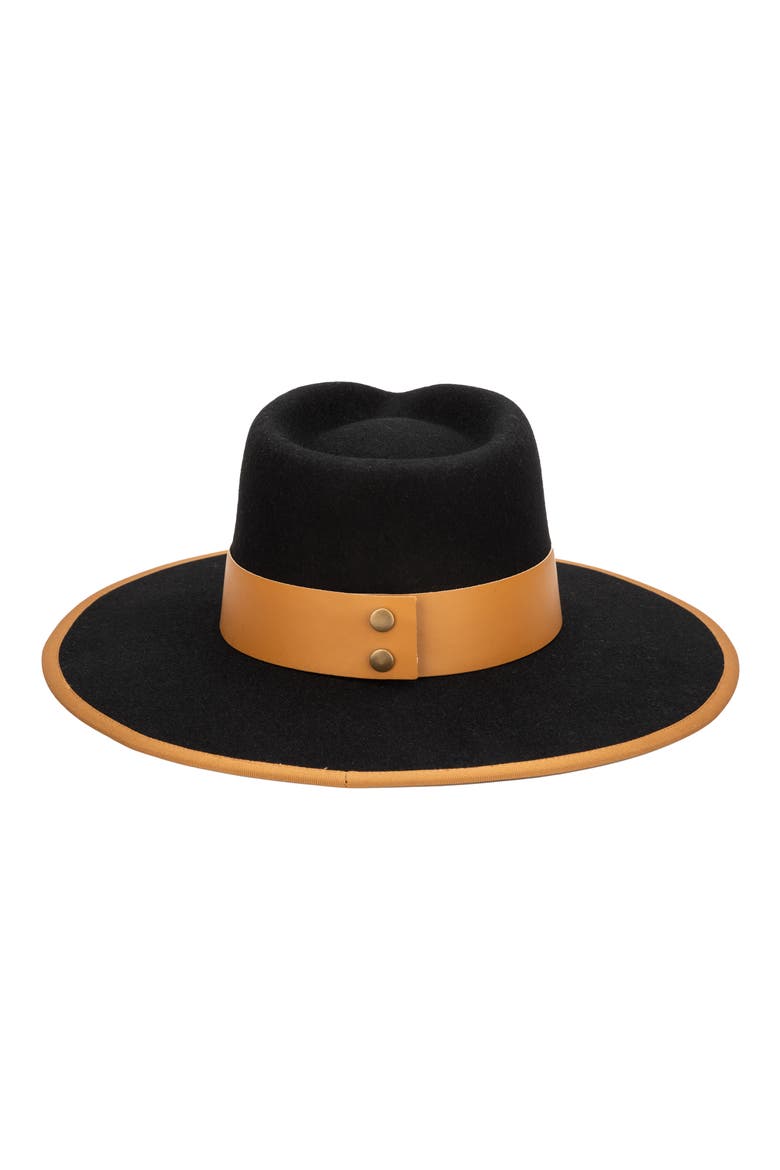 Orchard Hill Wool Fedora Hat, Alternate, color, BLACK
