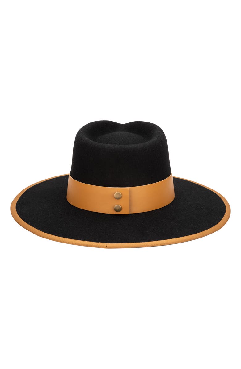 San Diego Hat Orchard Hill Wool Fedora Hat, Alternate, color, Black