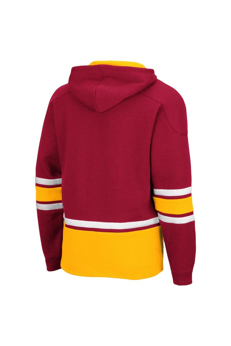 Men's Colosseum Cardinal Iowa State Cyclones Lace Up 3.0 Pullover Hoodie, Alternate, color, Cardinal