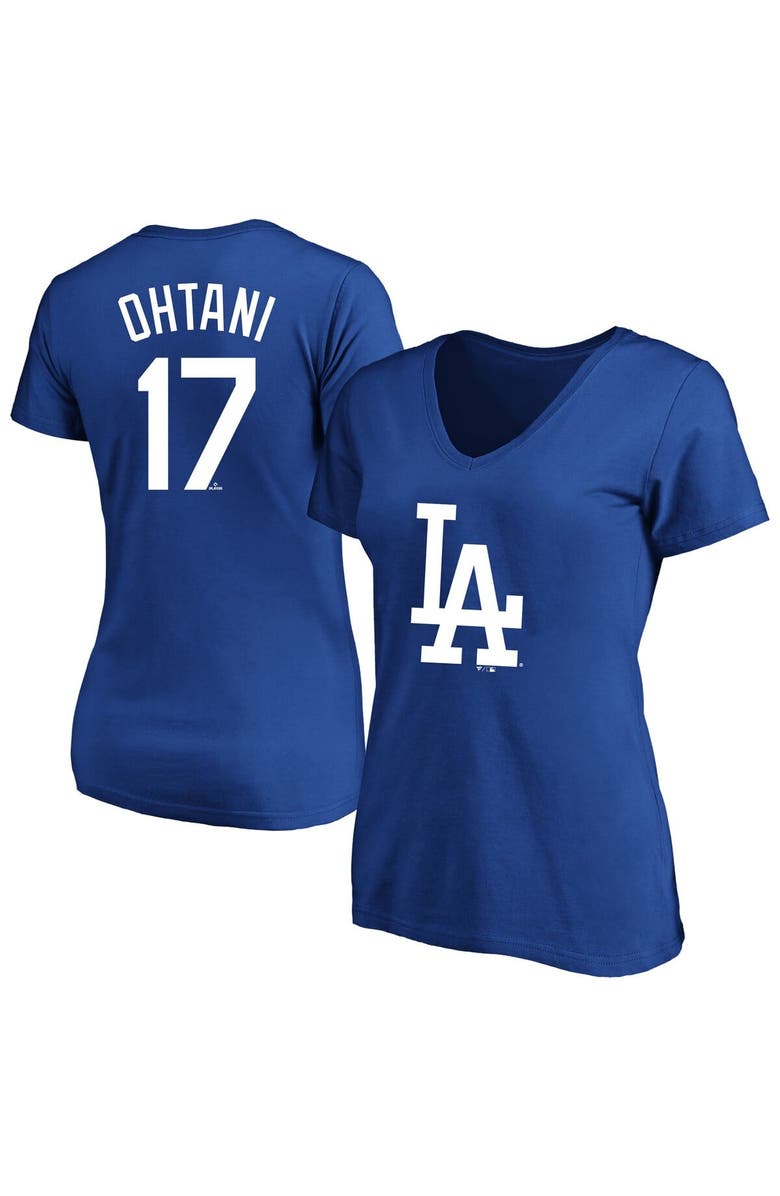 PROFILE Women's Profile Shohei Ohtani Royal Los Angeles Dodgers Plus Size Name & Number T-Shirt, Alternate, color, Royal