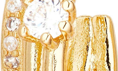 Eye Candy Los Angeles Raita Cubic Zirconia Hoop Earrings In Gold