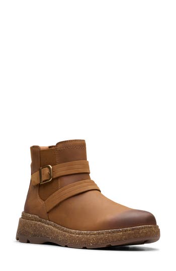 Clarks Noralyn Strap Leather Bootie In Multi
