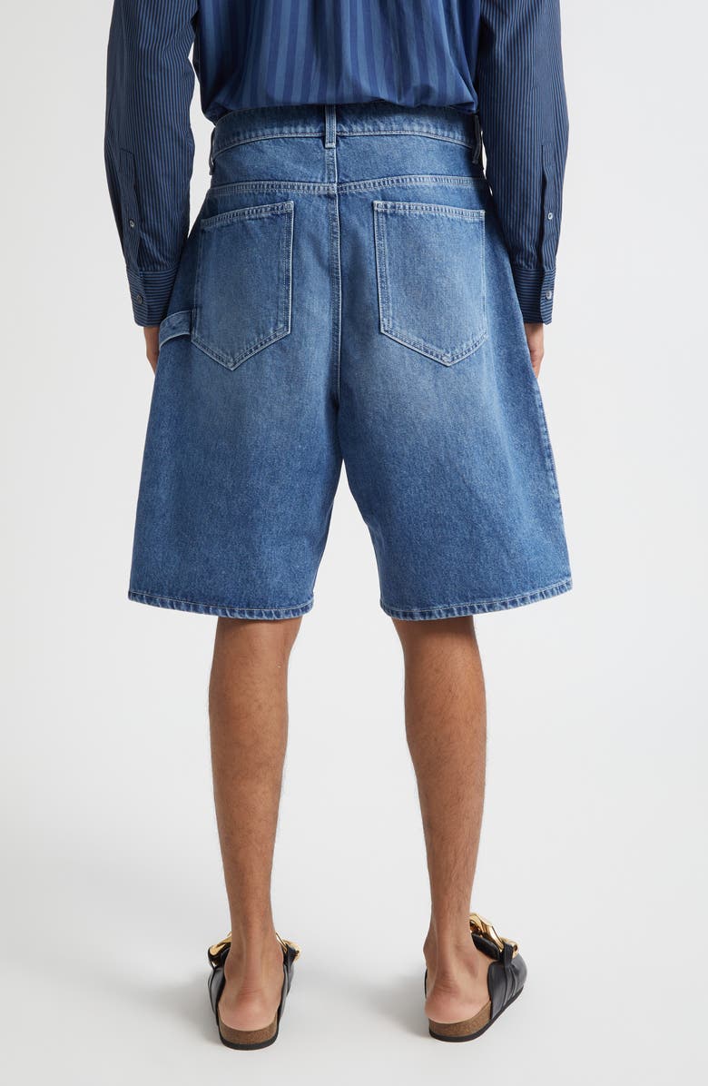 JW Anderson Twisted Workwear Denim Shorts, Alternate, color, Light Blue