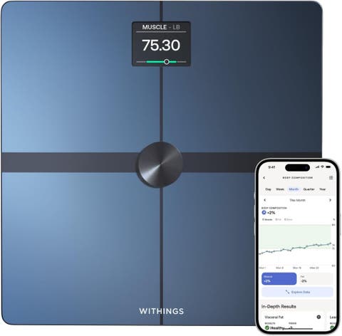 Body Smart - Accurate Scale for Body Weight and Fat Percentage, Body Composition Wi-Fi and Bluetooth Weight Scale, Baby Weight Scale, Smart Scale Apple Health Compatible, Bathroom Scale
