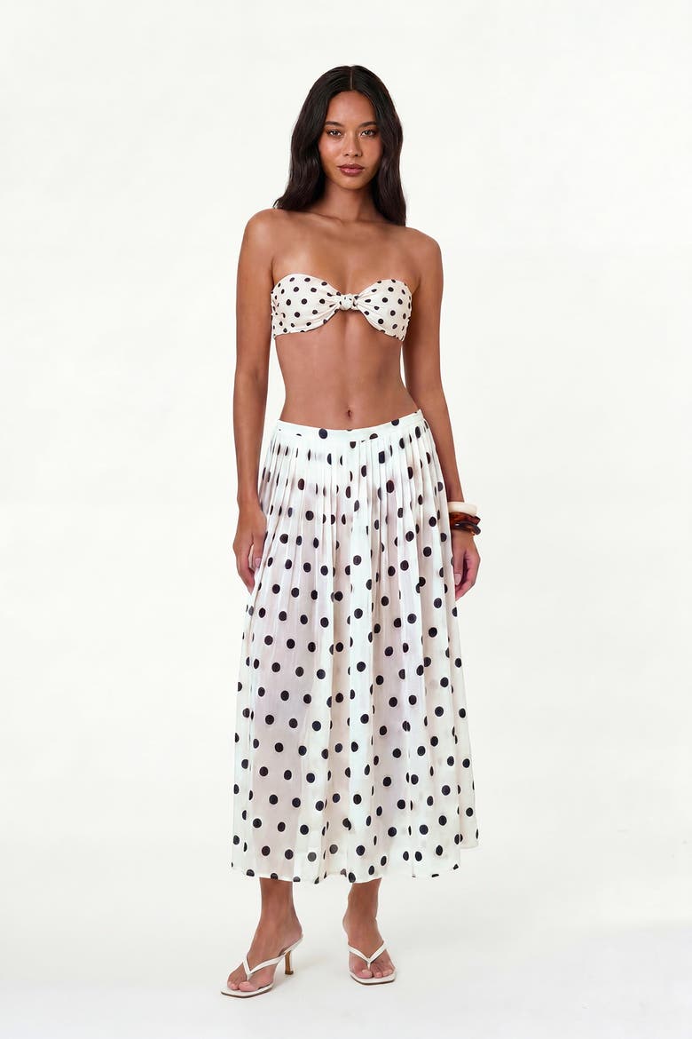 Marit Skirt, Alternate, color, Ivory / Black Polka Dot