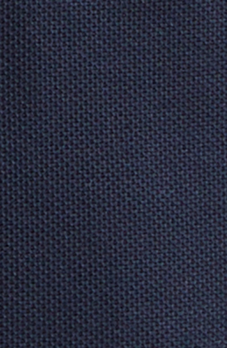 Burberry Evan Check Collar Cotton Piqué Polo, Alternate, color, Smoked Navy