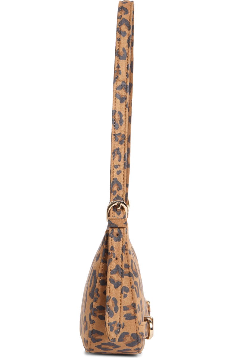 Madden Girl Leopard Faux Suede Shoulder Bag, Alternate, color, Leopard