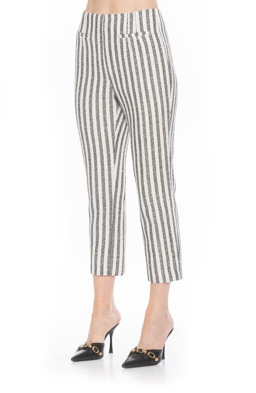 Alexia Admor Clio Crop Tapered Pants In Navy Stripe