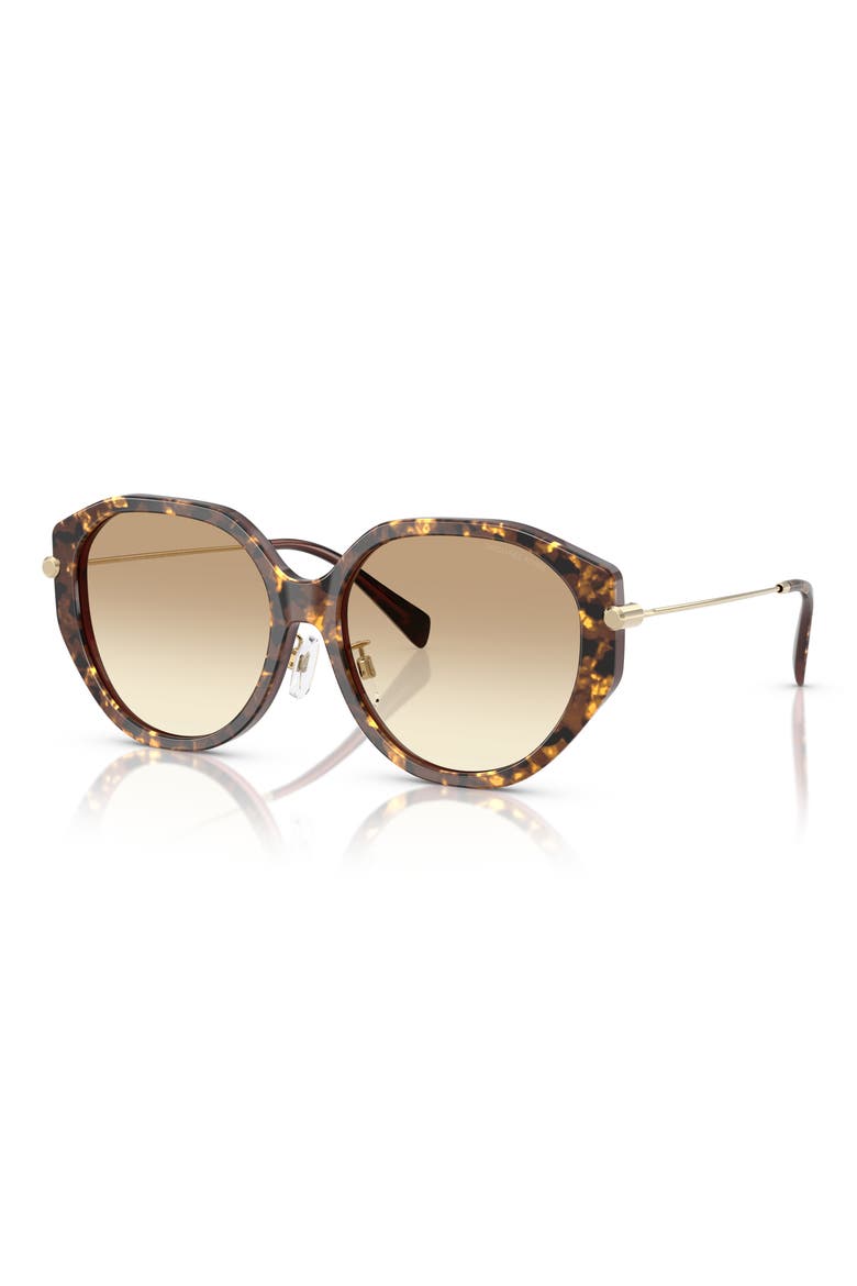 Jinan 56mm Gradient Irregular Sunglasses, Alternate, color, BROWN PEARLIZED TORTOISE