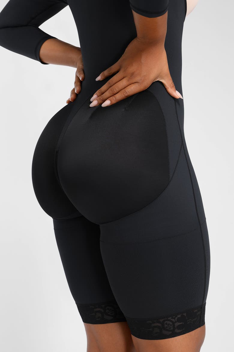 AirSlim Open Bust Butt-Lifting Bodysuit, Alternate, color, Elegant Black