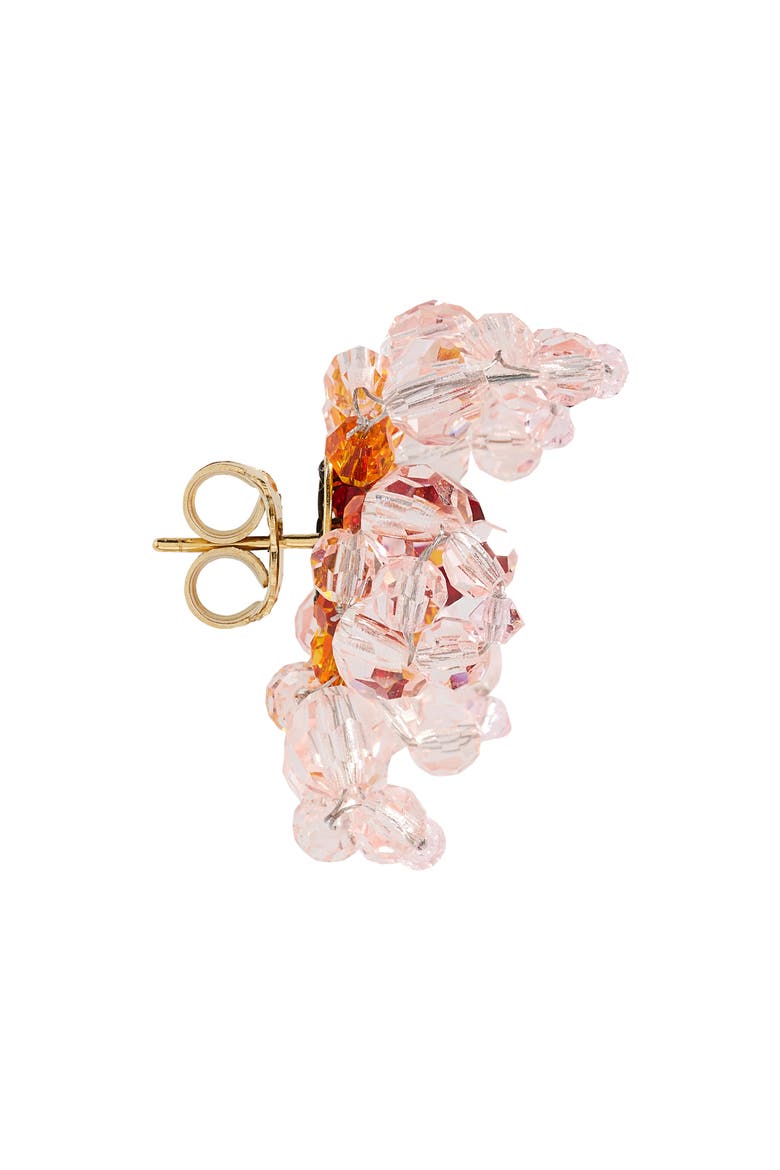 Crystal Flower Earrings, Alternate, color, PINK MULTI