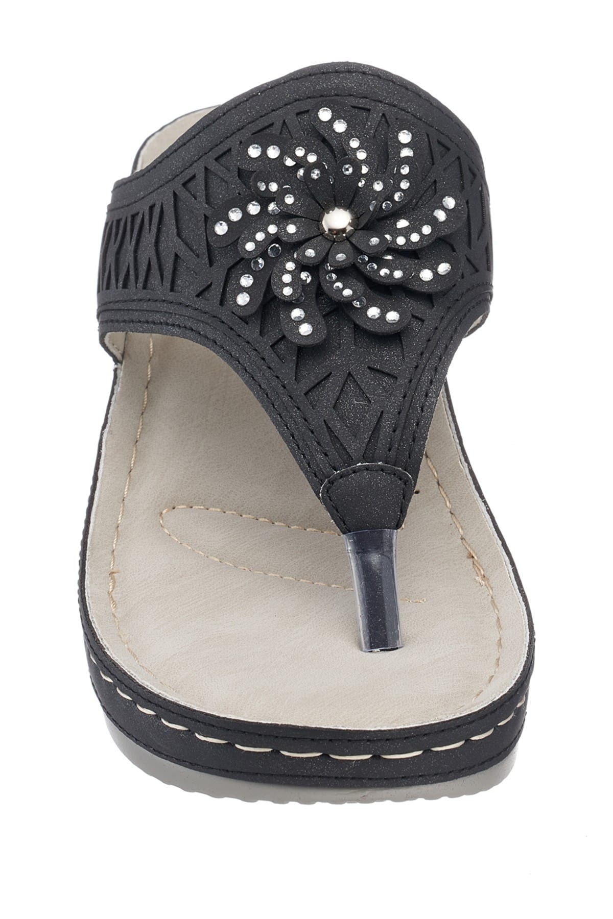 GOOD CHOICE NEW YORK Allie Floral Wedge Sandal, Alternate, color, 