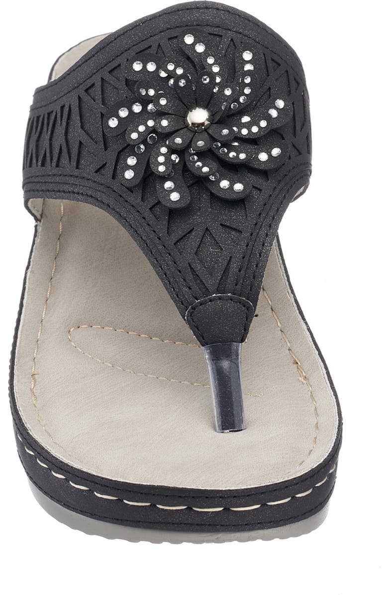 GOOD CHOICE NEW YORK Allie Floral Wedge Sandal, Alternate, color,