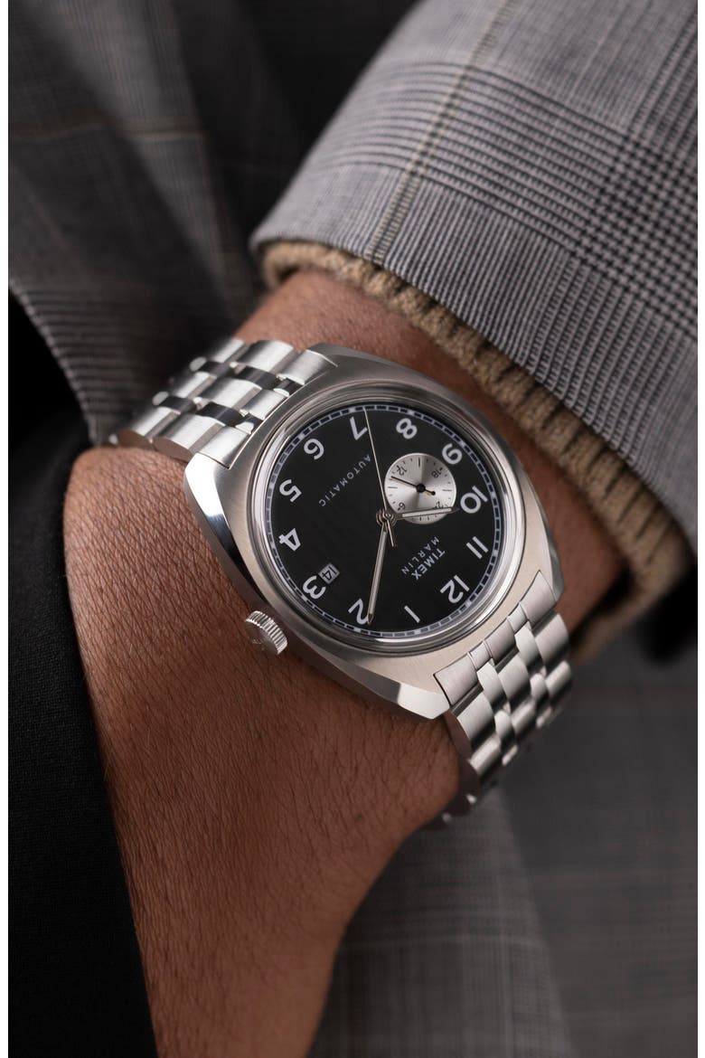 Marlin Mod Retro Automatic Bracelet Watch, 39mm, Alternate, color, STAINLESS STEEL