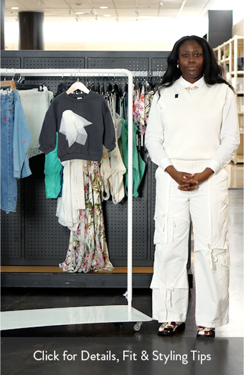 Kids' Halloween Ghost Appliqué Sweatshirt, sales video thumbnail