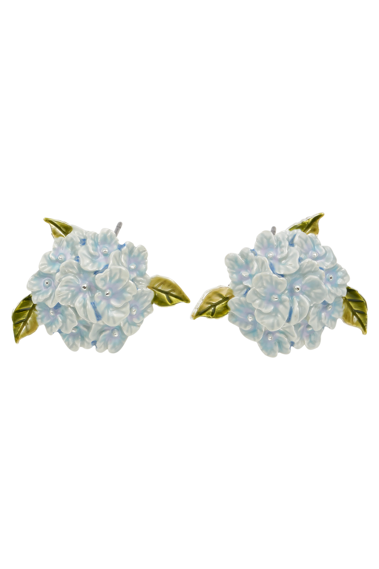 Hydrangea Earrings Silver, Main, color, Blue & Silver
