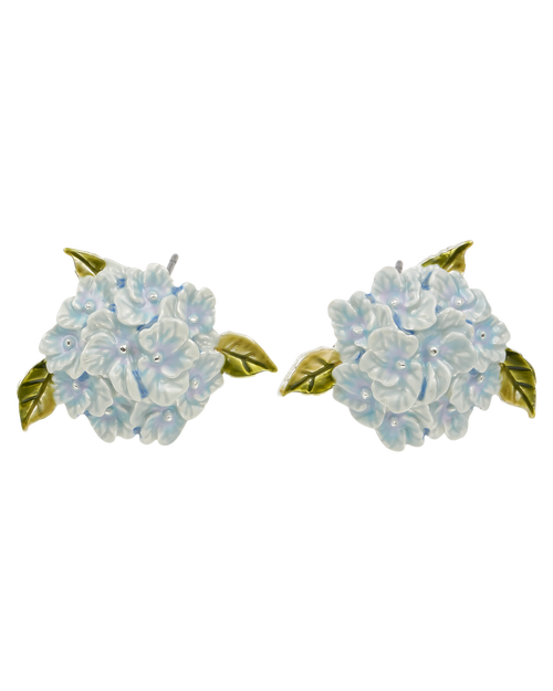 Fable England Hydrangea Earrings Silver