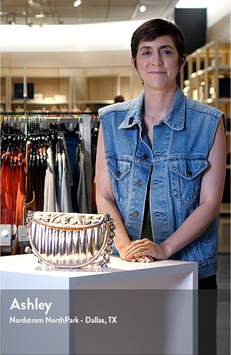 Mini Fleming Soft Metallic Crescent Shoulder Bag, sales video thumbnail