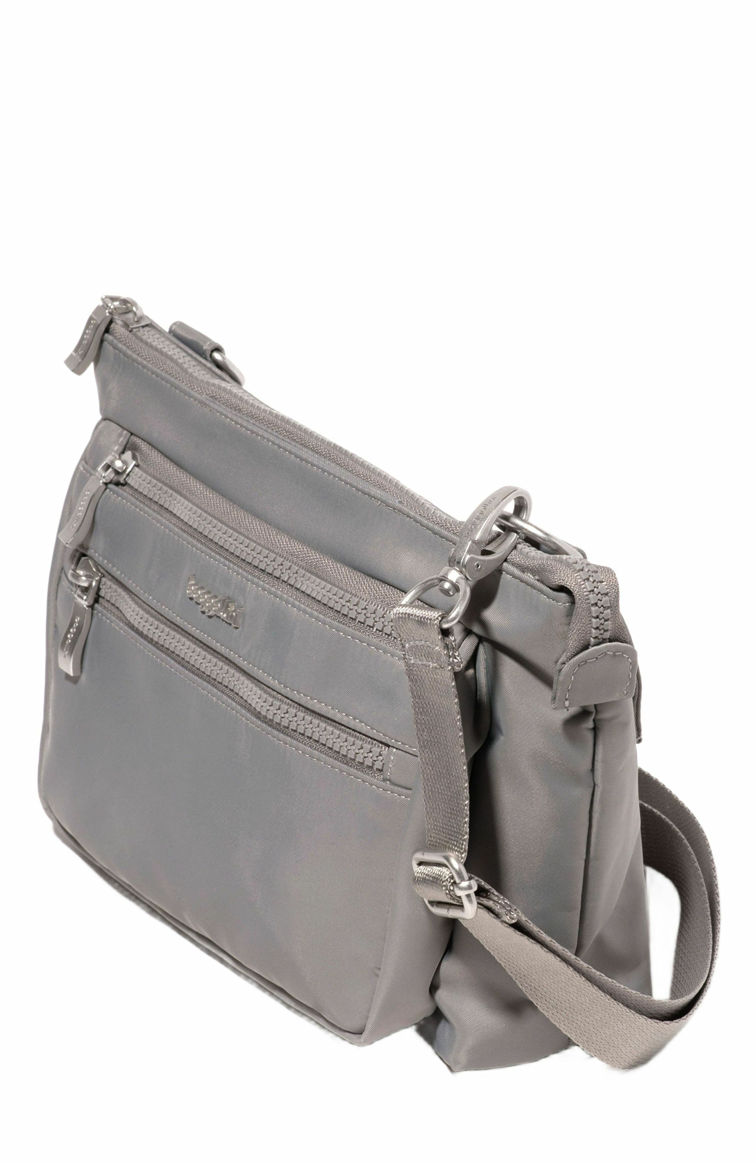 BAGGALLINI Pocket Belt Bag Convertible Crossbody Waist Pack, Alternate, color, Steel Grey Twill