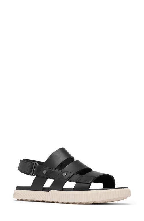 Sorel Ona Ave Slingback Sandal In Black/black