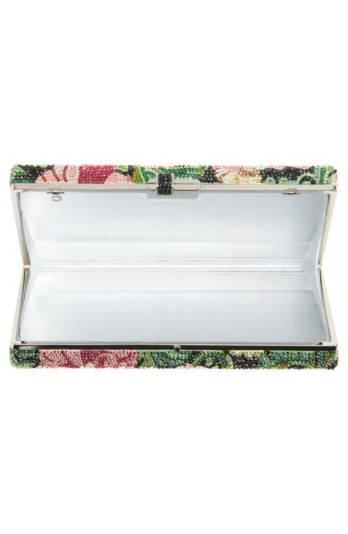 Judith Leiber Couture Sleek Crystal Embellished Rectangle Clutch In Multi
