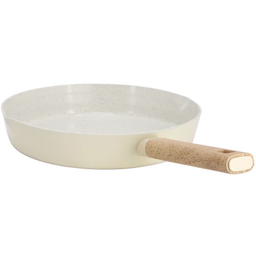 Gibson Home Marbleton Ceramic Nonstick Alumium 9.5 Inch Frying Pan In Cream In White