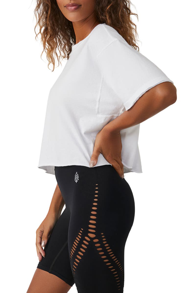 Free People FP Movement Inspire Cotton T-Shirt, Alternate, color, White