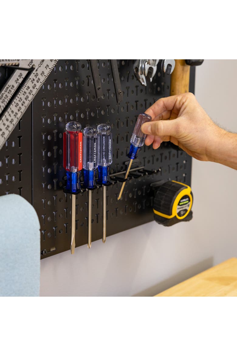 34" x 32" Pegboard | 13 Attachments, Alternate, color, Black