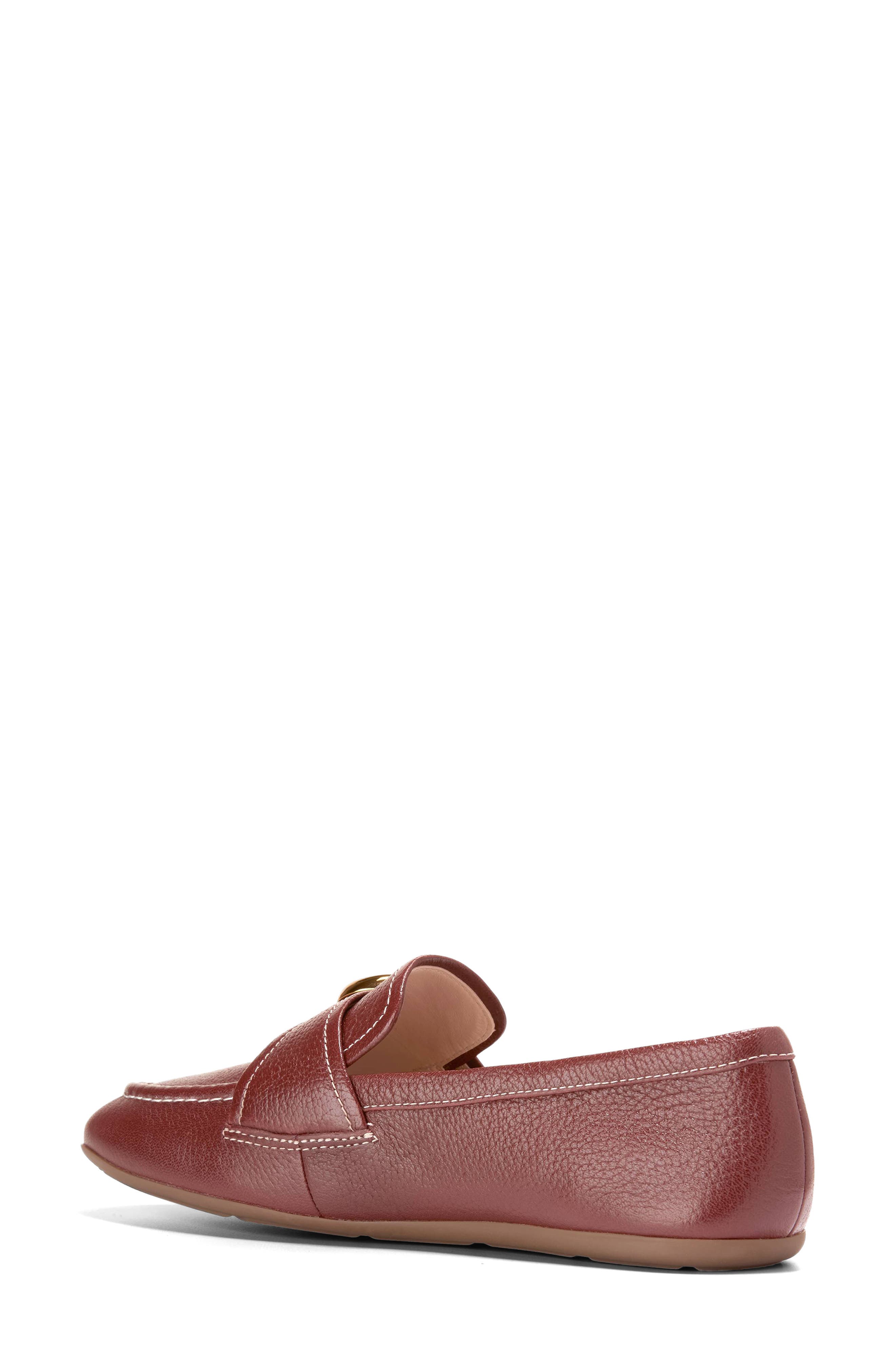 Cole Haan Grand Ambition Alette Buckle Loafer, Alternate, color, Mahogany Tumbled Leather
