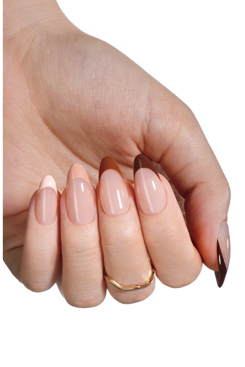Medium Almond French Tip Press On Nail Studio Kit, Alternate, color, None