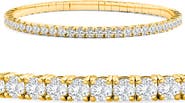 Bliss Diamond 4Ct Diamond Flexible Oval Bangle Women's Bracelet 14k Gold Lab Grown
