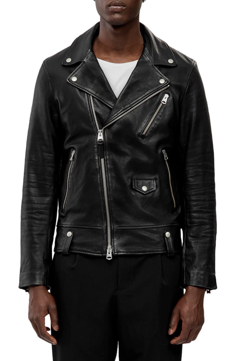 Mackage Men's Finn Leather Moto Jacket, Main, color, 