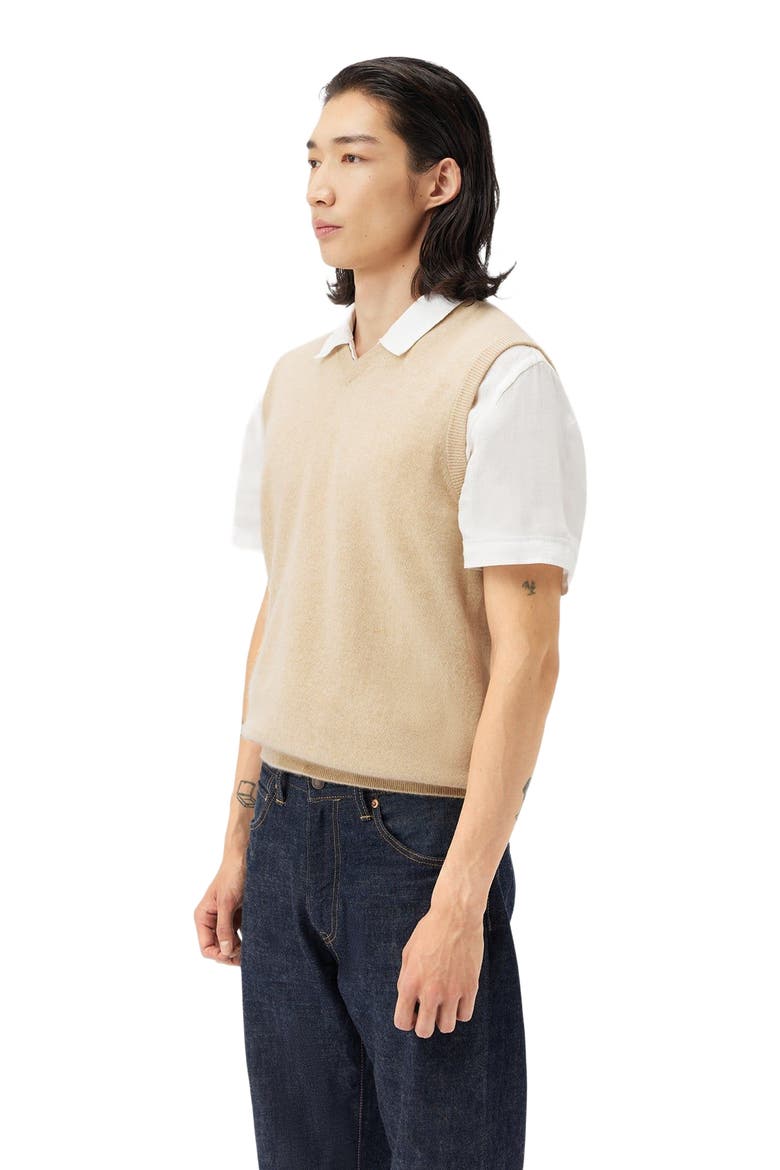 Men's Cashmere Vest, Alternate, color, beige