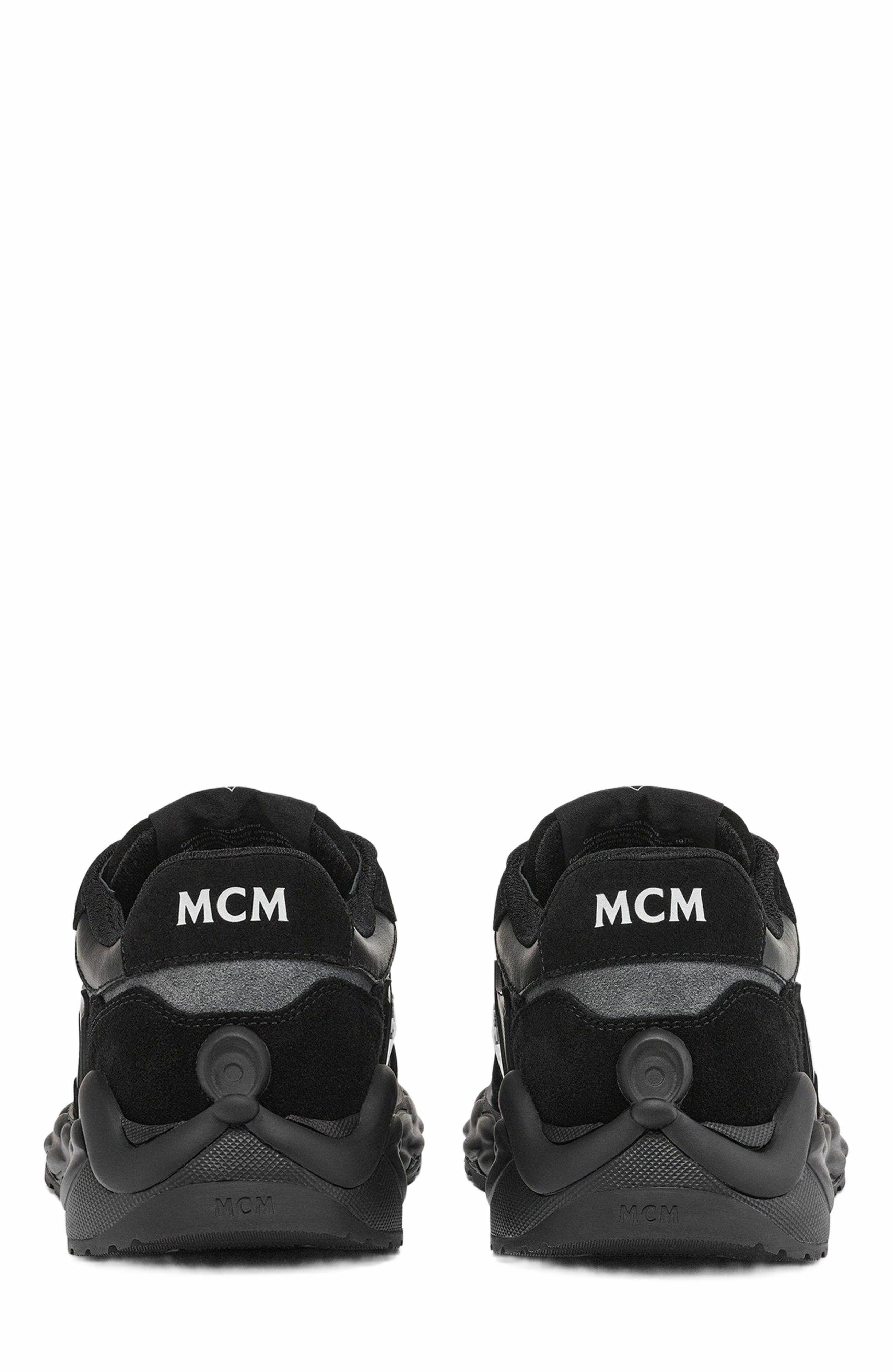 MCM Skywander Lo Sneakers in Calf Suede and Leather, Alternate, color, 