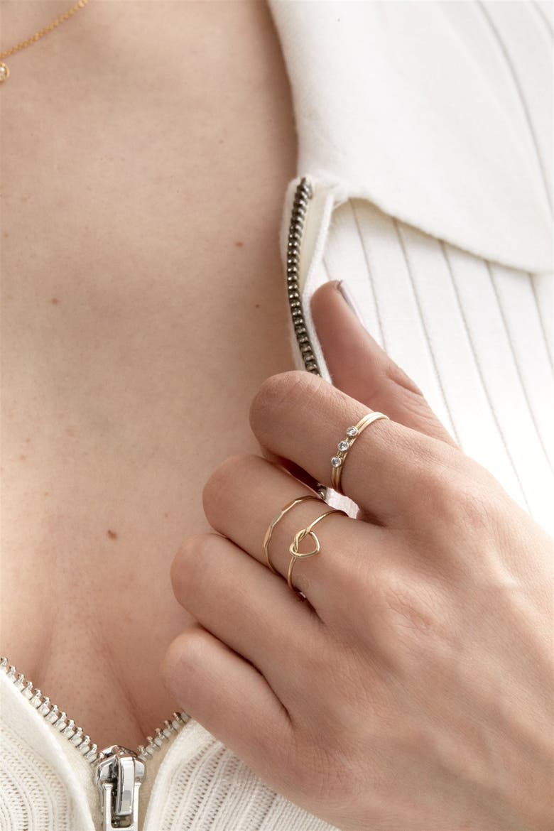 Heather Heart Ring, Alternate, color, Gold