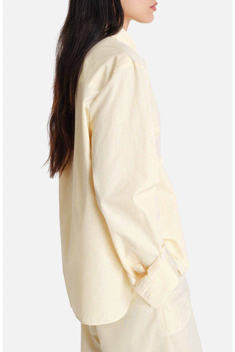 Next Morning Stripe Cotton Button-Up Shirt, Alternate, color, IVORY / YELLOW