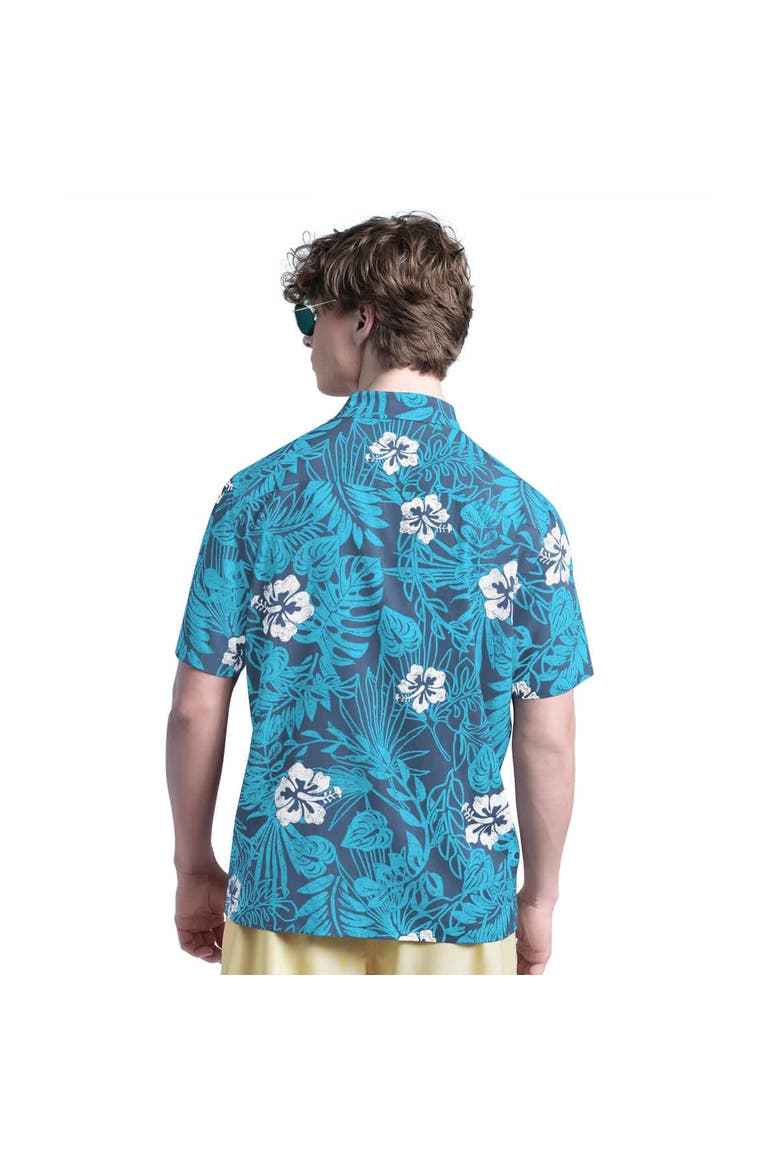 Men's Margaritaville Navy Texas Rangers Palm Shade Party Button-Up Shirt, Alternate, color, Navy