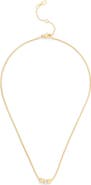 COACH Cube Imitation Pearl Short Pendant Necklace