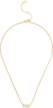 COACH Cube Imitation Pearl Short Pendant Necklace