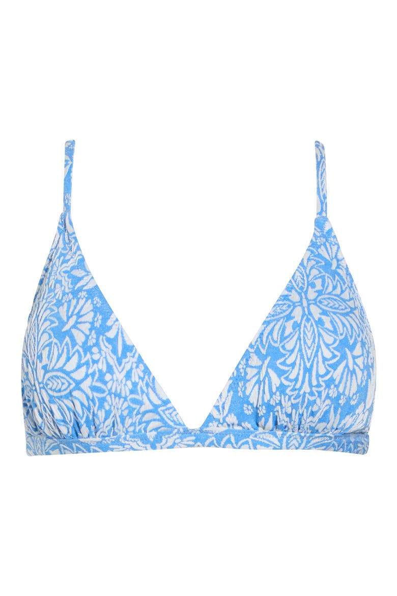 Tile Tranquility Triangle Bikini Top, Alternate, color, BLUE