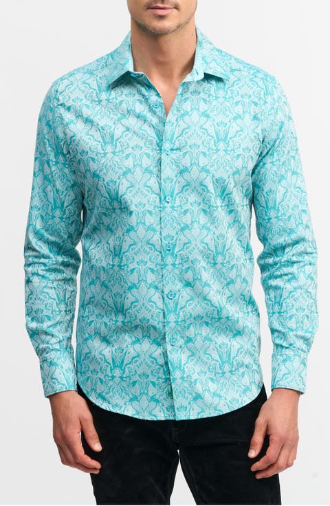 Highland Classic Fit Stretch Cotton Button-Up Shirt