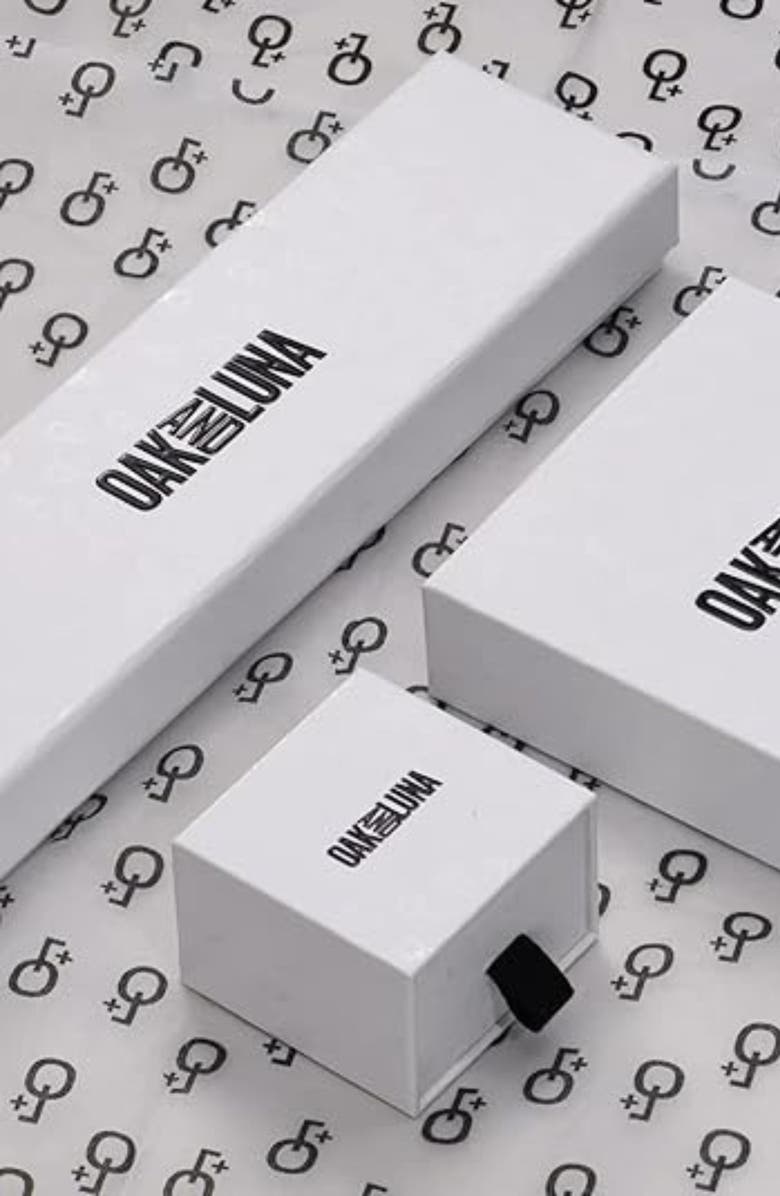 Oak & Luna Designer Bar Stud Earrings with Triple Cubic Zirconia in Gold Vermeil, Alternate, color, Gold Vermeil